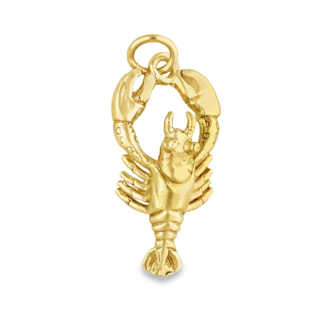 9ct Yellow Gold Lobster Pendant - 13x26x7mm - 3.5g