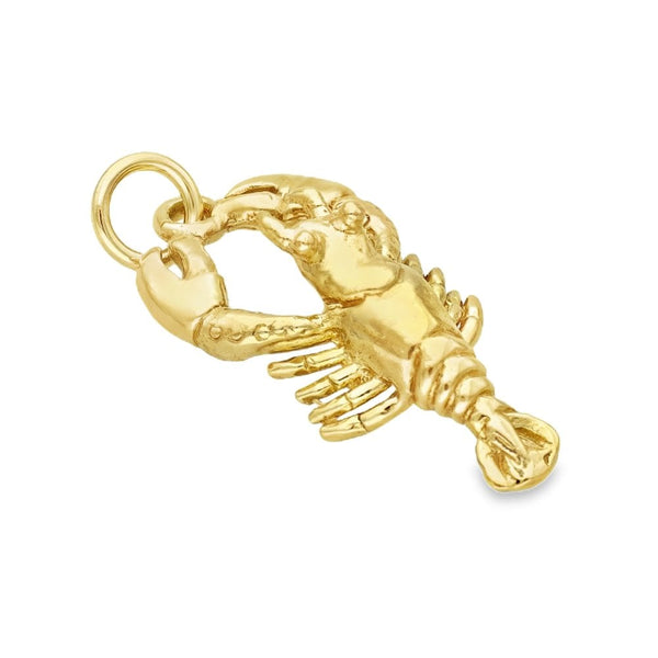 9ct Yellow Gold Lobster Pendant - 13x26x7mm - 3.5g