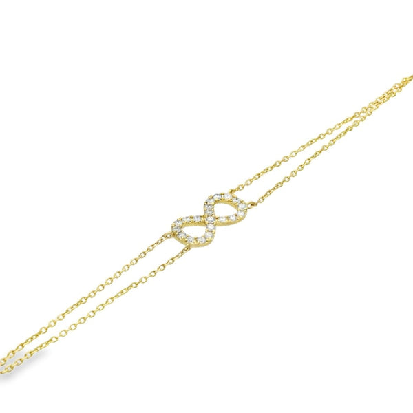 0.50ct Yellow Gold Diamond Infinity Bracelet - F/VS