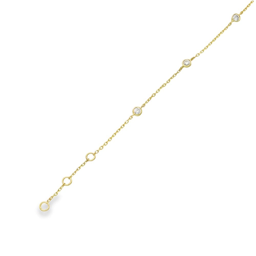 0.40ct Yellow Gold Diamond Dot Bracelet - F/VS