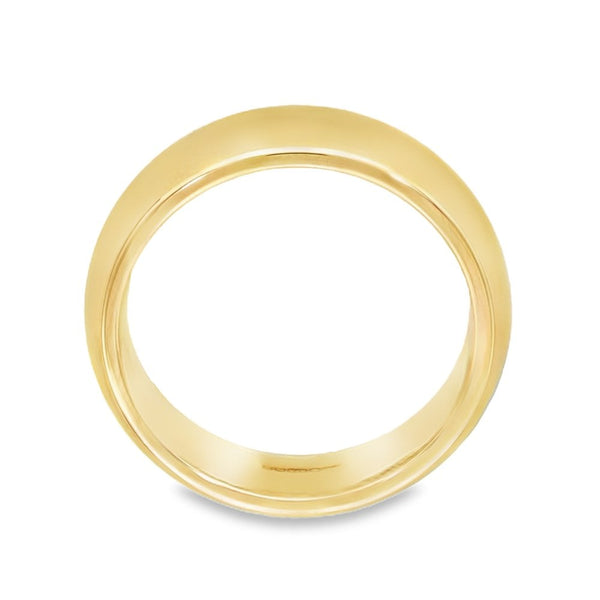 9ct Yellow Gold Plain Wedding Band - Size P½ - 7mm