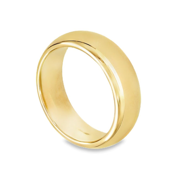 9ct Yellow Gold Plain Wedding Band - Size P½ - 7mm