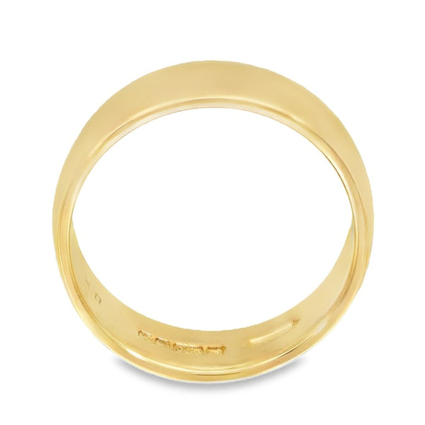 9ct Yellow Gold Wedding Band - Size S - 8mm