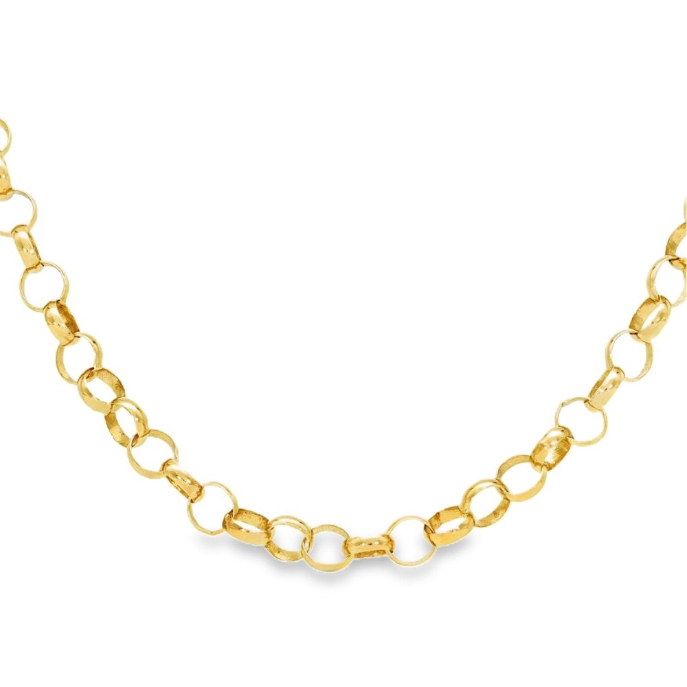 9ct Yellow Gold Round Belcher Chain - 20" - 7.2g