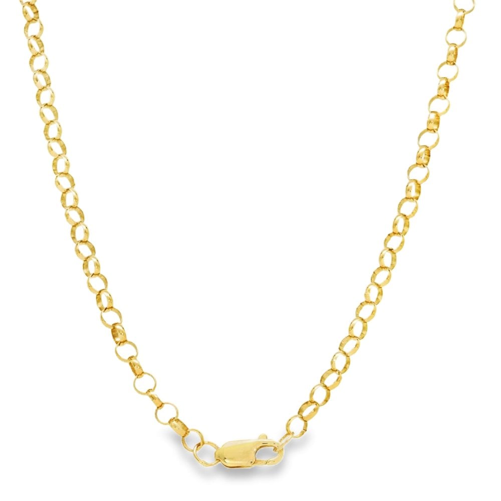 9ct Yellow Gold Round Belcher Chain - 20" - 7.2g