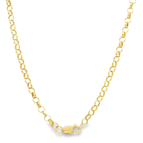 9ct Yellow Gold Round Belcher Chain - 20" - 7.2g
