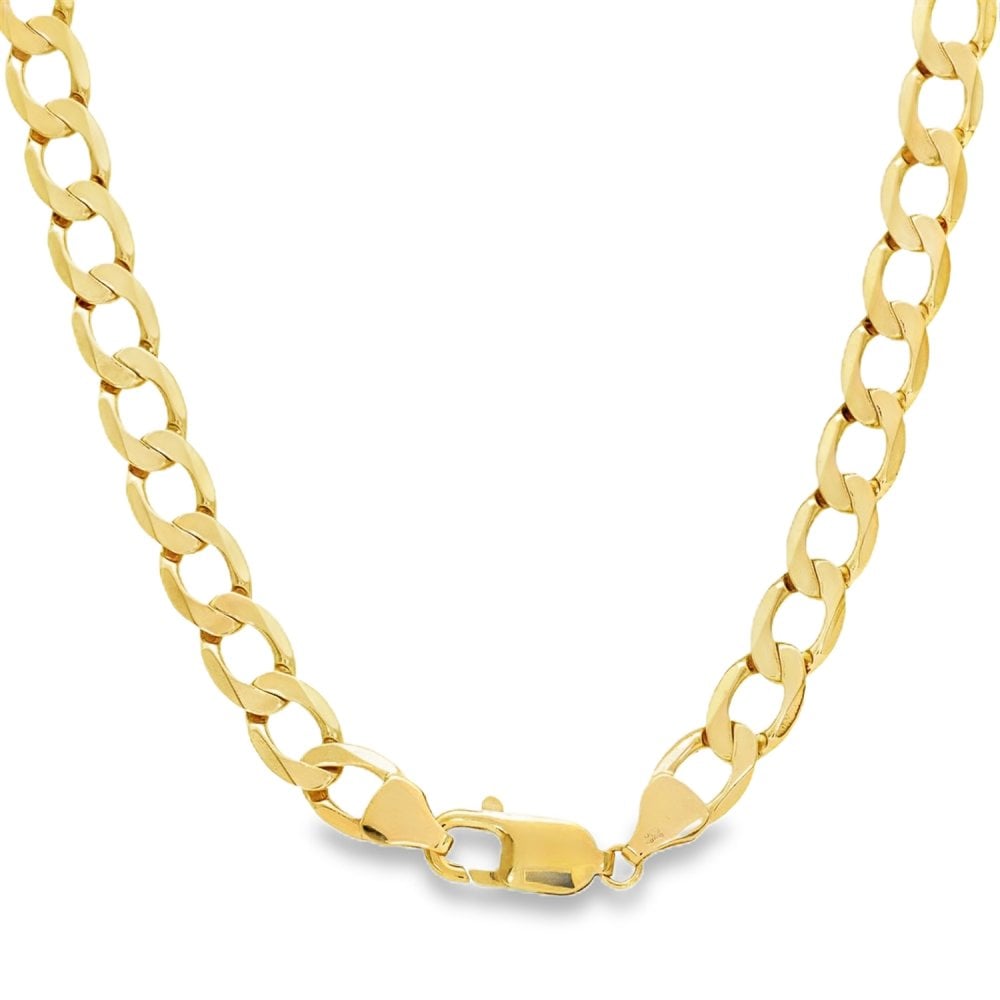 9ct Yellow Gold Curb Chain - 21" - 29.2g