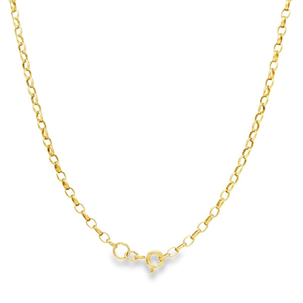 9ct Yellow Gold St. Christopher Pendant & Belcher Chain - 20"