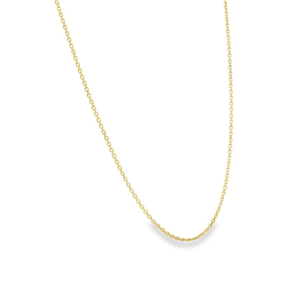 9ct Yellow Gold Fine Trace Chain - 16/18" - 2.1g