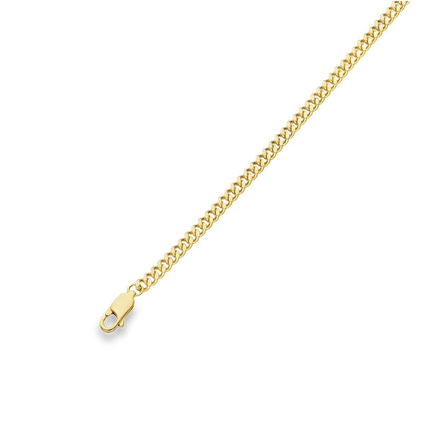 9ct Yellow Gold Curb Bracelet - 6" - 5.4g