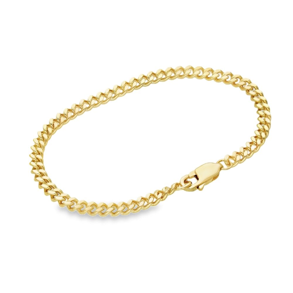 9ct Yellow Gold Curb Bracelet - 6" - 5.4g