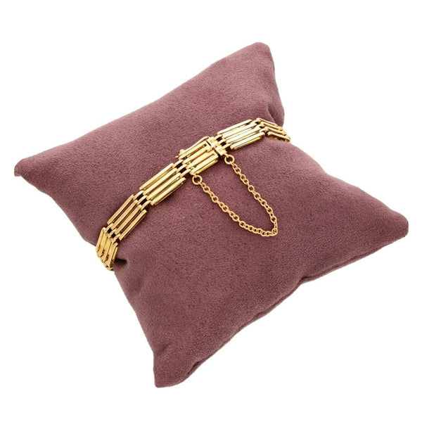 9ct Rose Gold Gate Bracelet - 7" - 14.8g