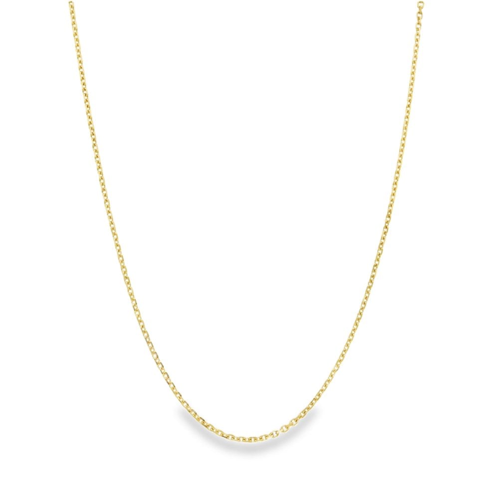 9ct Yellow Gold Trace Chain - 18/20" - 2.3g