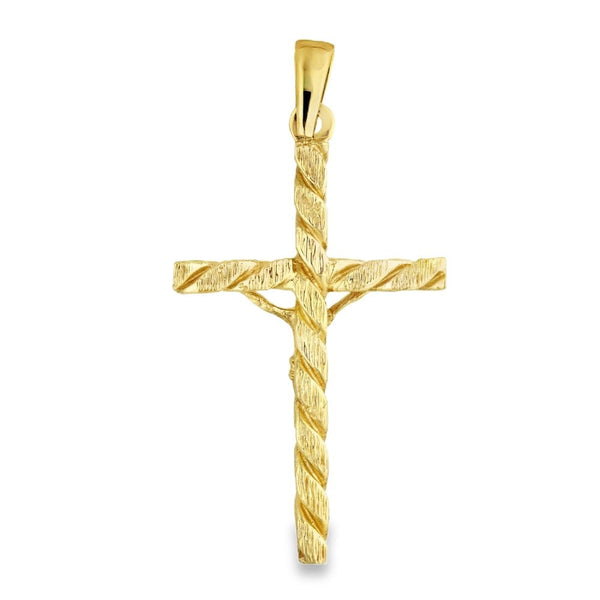 9ct Yellow Gold Large Crucifix Pendant - 44x75x10mm - 29.9g