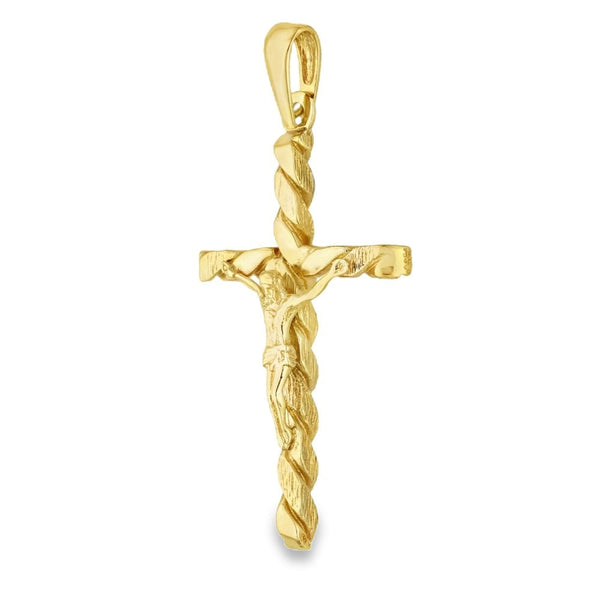 9ct Yellow Gold Large Crucifix Pendant - 44x75x10mm - 29.9g