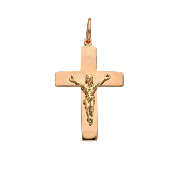 9ct Yellow Gold Crucifix Pendant - 22x35x4mm - 4.9g