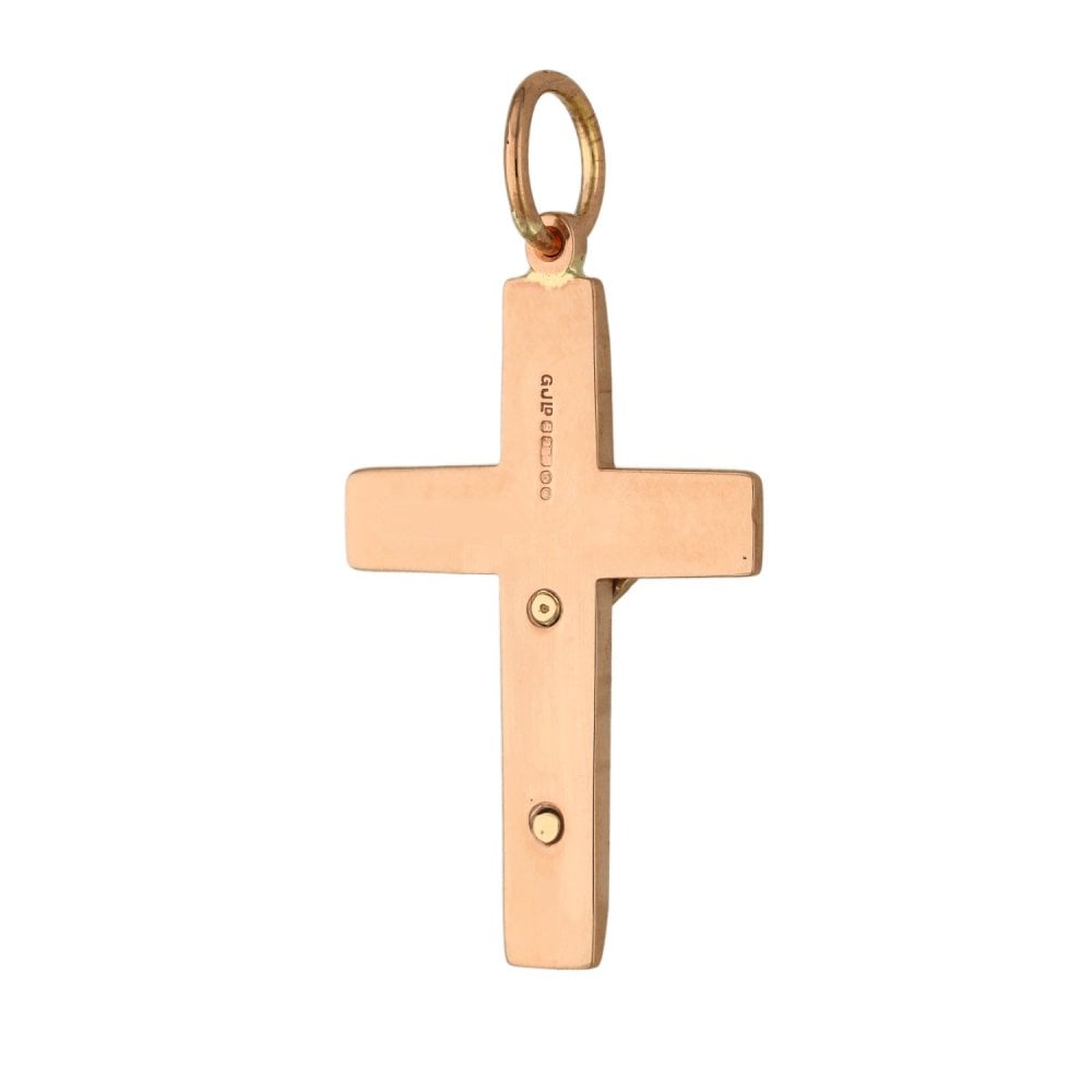 9ct Yellow Gold Crucifix Pendant - 22x35x4mm - 4.9g