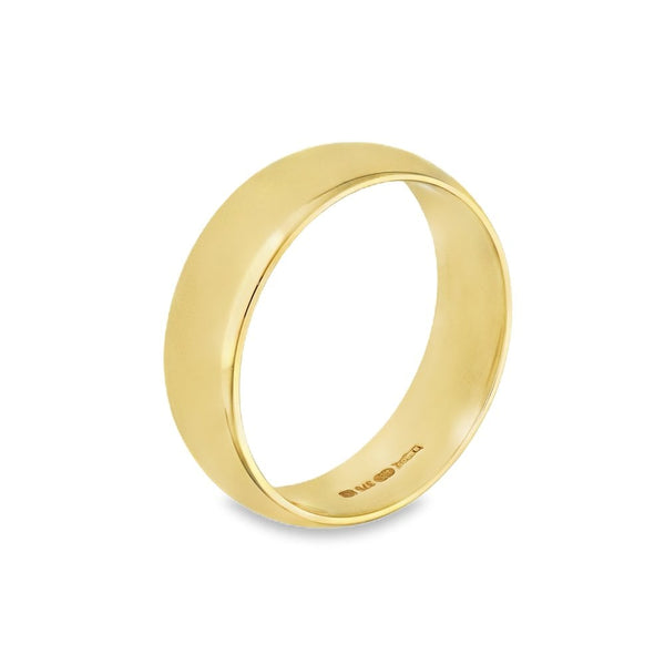9ct Yellow Gold Wedding Band - Size O½ - 6mm