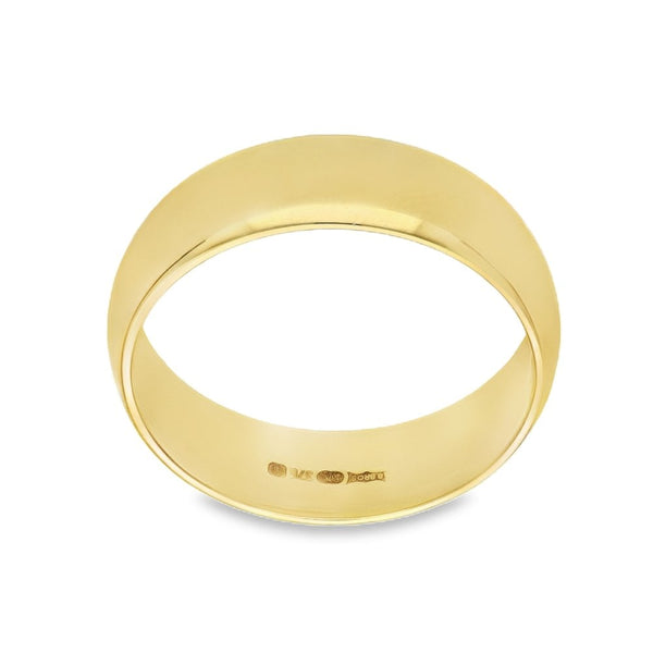 9ct Yellow Gold Wedding Band - Size O½ - 6mm