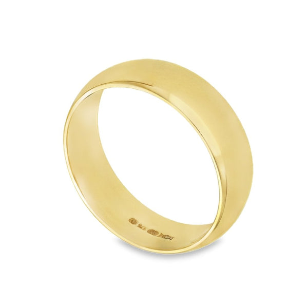 9ct Yellow Gold Wedding Band - Size O½ - 6mm
