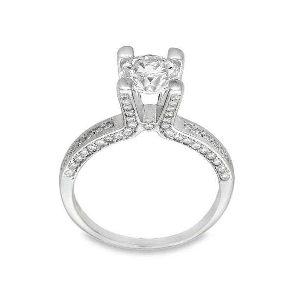 18ct White Gold Diamond Engagement Ring - Size M½ - 1.93ct