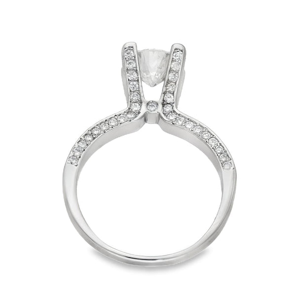 18ct White Gold Diamond Engagement Ring - Size M½ - 1.93ct