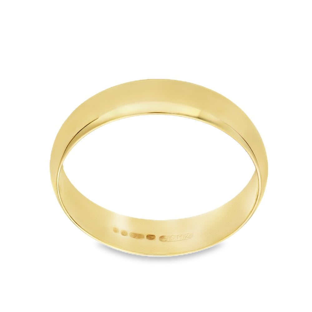 9ct Yellow Gold Wedding Band - Size Z - 5mm