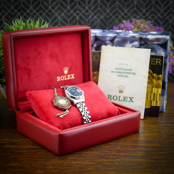 Lady-Datejust 69174 - Blue Diamond Dot Dial - 1997