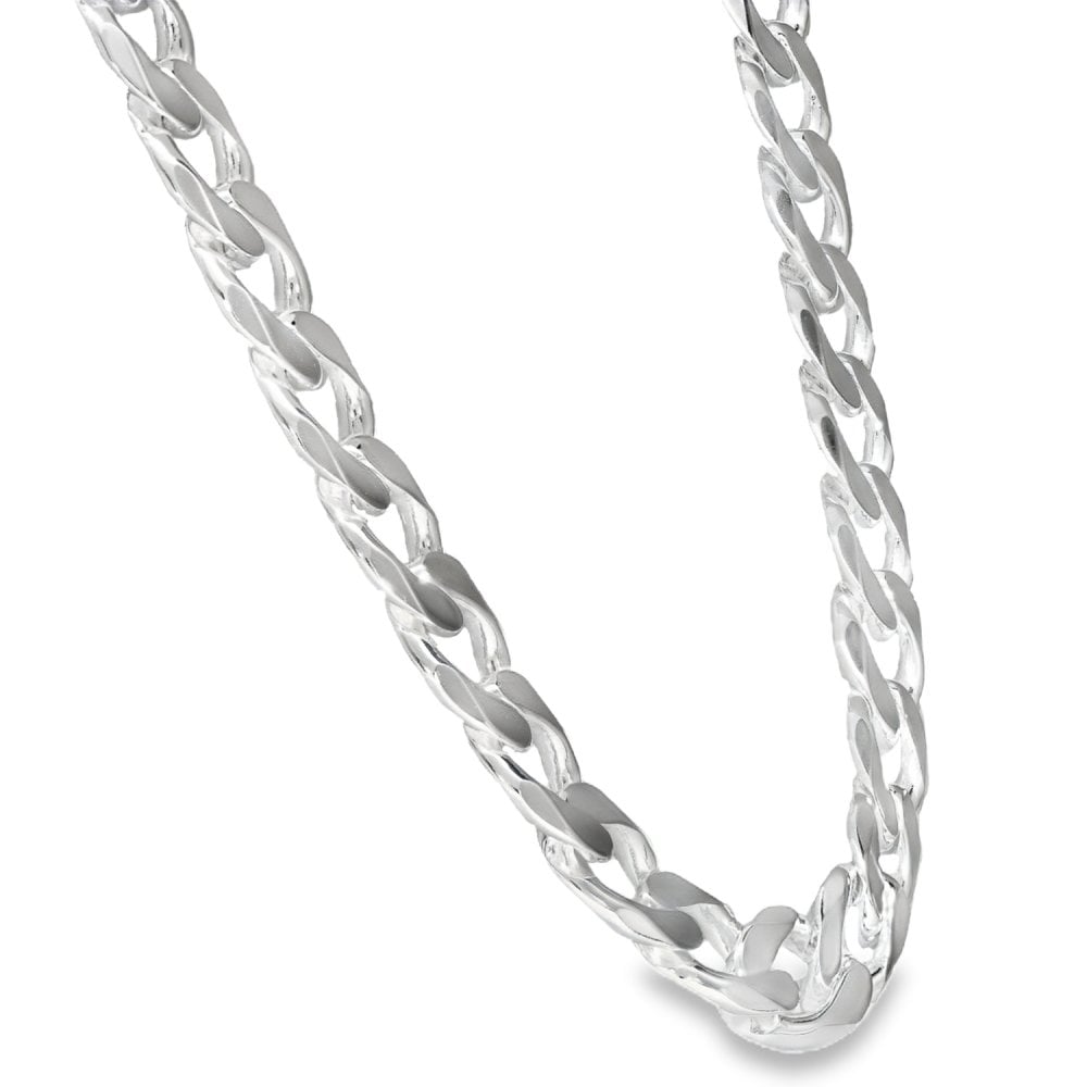 925 Silver Heavy Flat Curb Chain - 20" - 76.3g