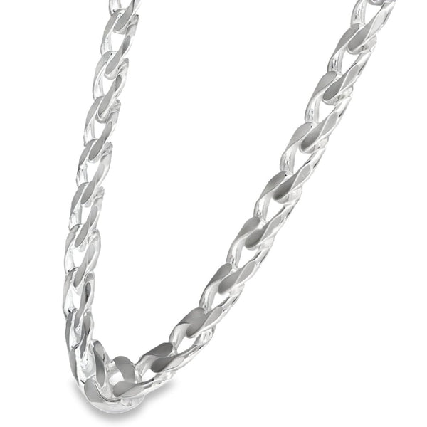 925 Silver Heavy Flat Curb Chain - 22" - 81.0g