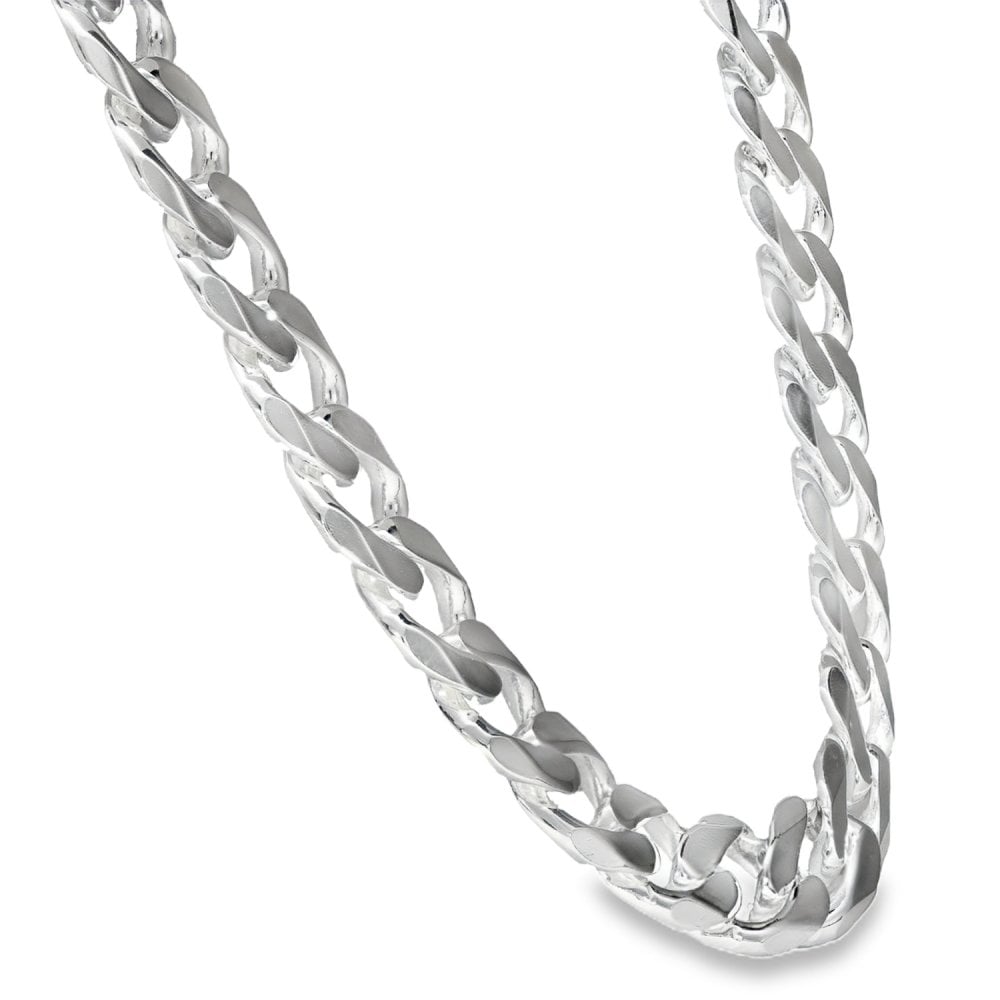 925 Silver Heavy Flat Curb Chain - 20" - 92.2g