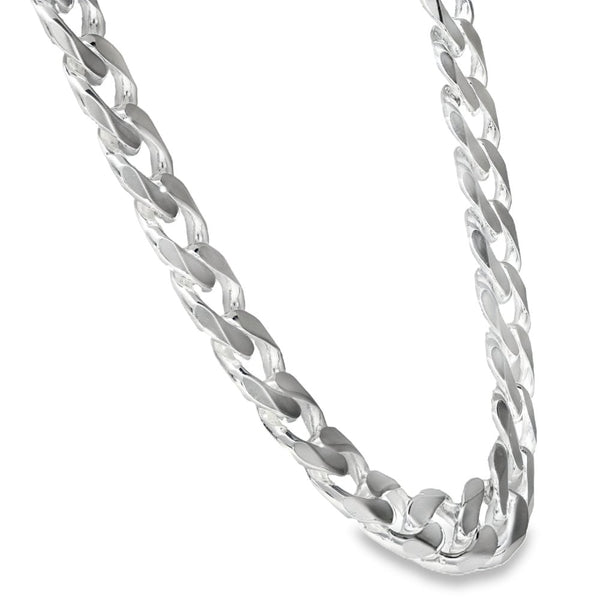 925 Silver Heavy Flat Curb Chain - 20" - 92.2g