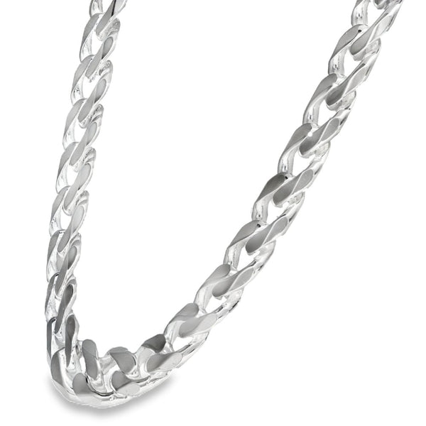 925 Silver Heavy Flat Curb Chain - 20" - 92.2g