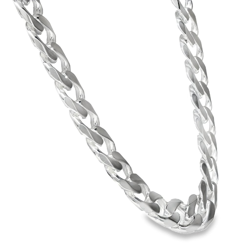 925 Silver Heavy Flat Curb Chain - 22" - 101.7g