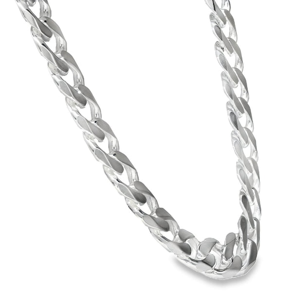 925 Silver Heavy Flat Curb Chain - 22" - 101.7g