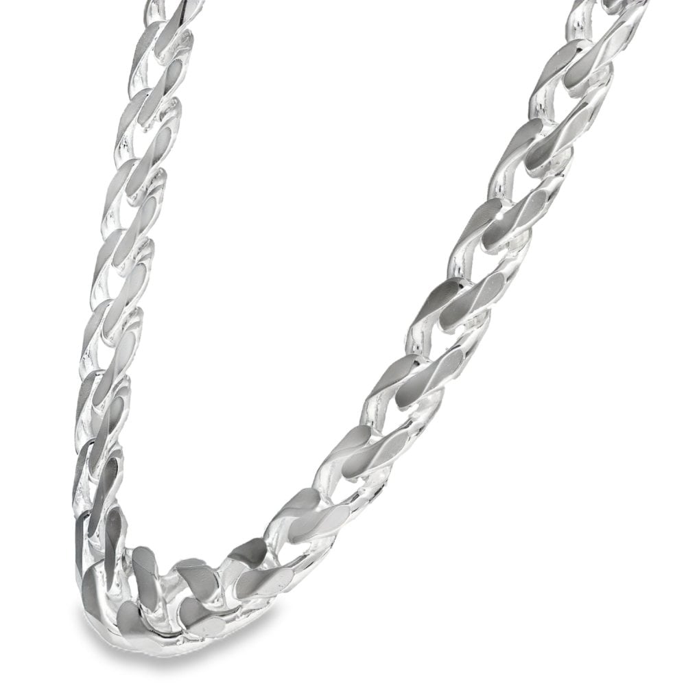 925 Silver Heavy Flat Curb Chain - 22" - 101.7g