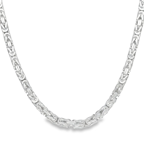 925 Silver Heavy Byzantine Chain - 20" - 50.6g