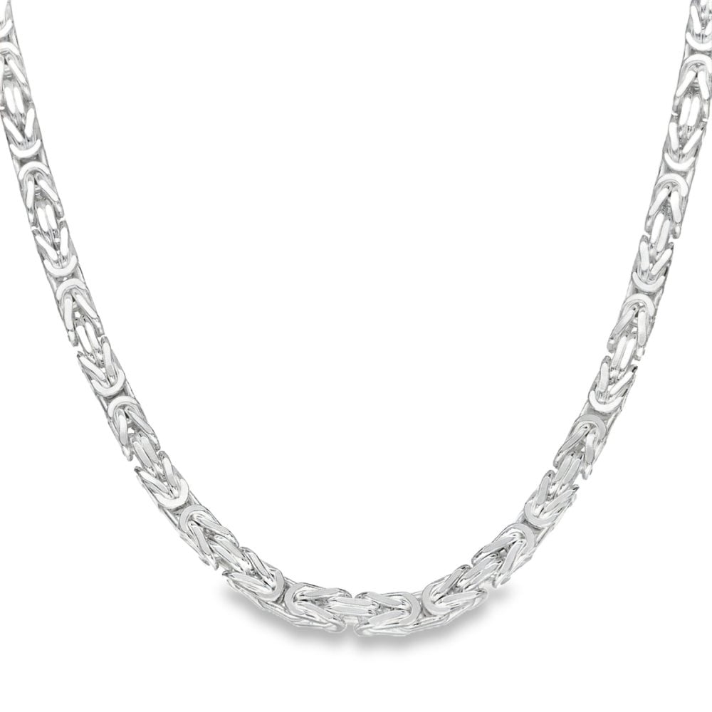 925 Silver Heavy Byzantine Chain - 22" - 55.1g