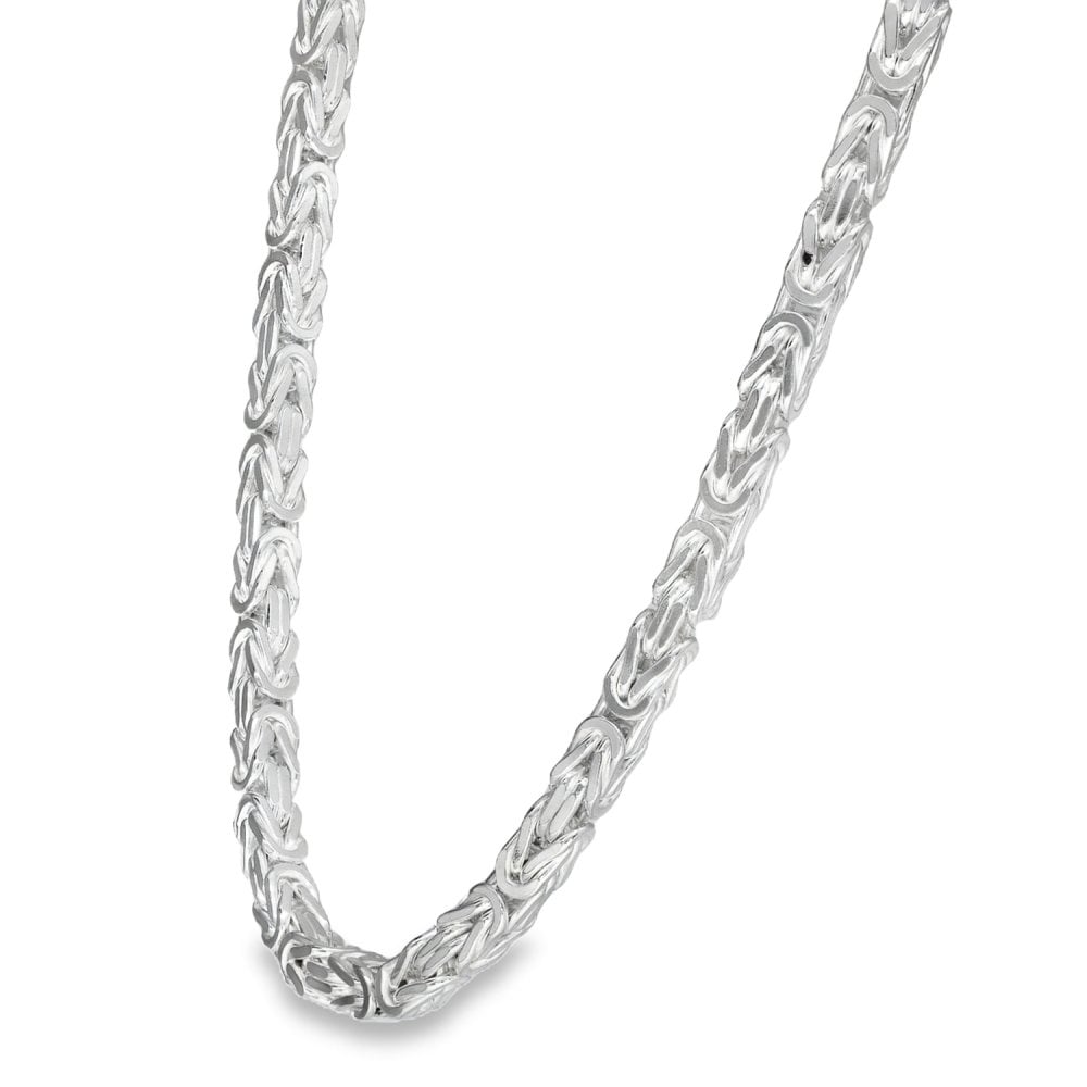 925 Silver Heavy Byzantine Chain - 22" - 55.1g