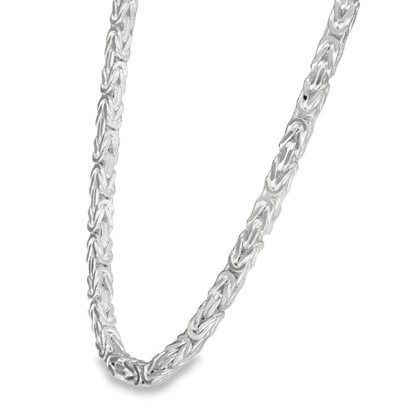 925 Silver Heavy Byzantine Chain - 22" - 55.1g