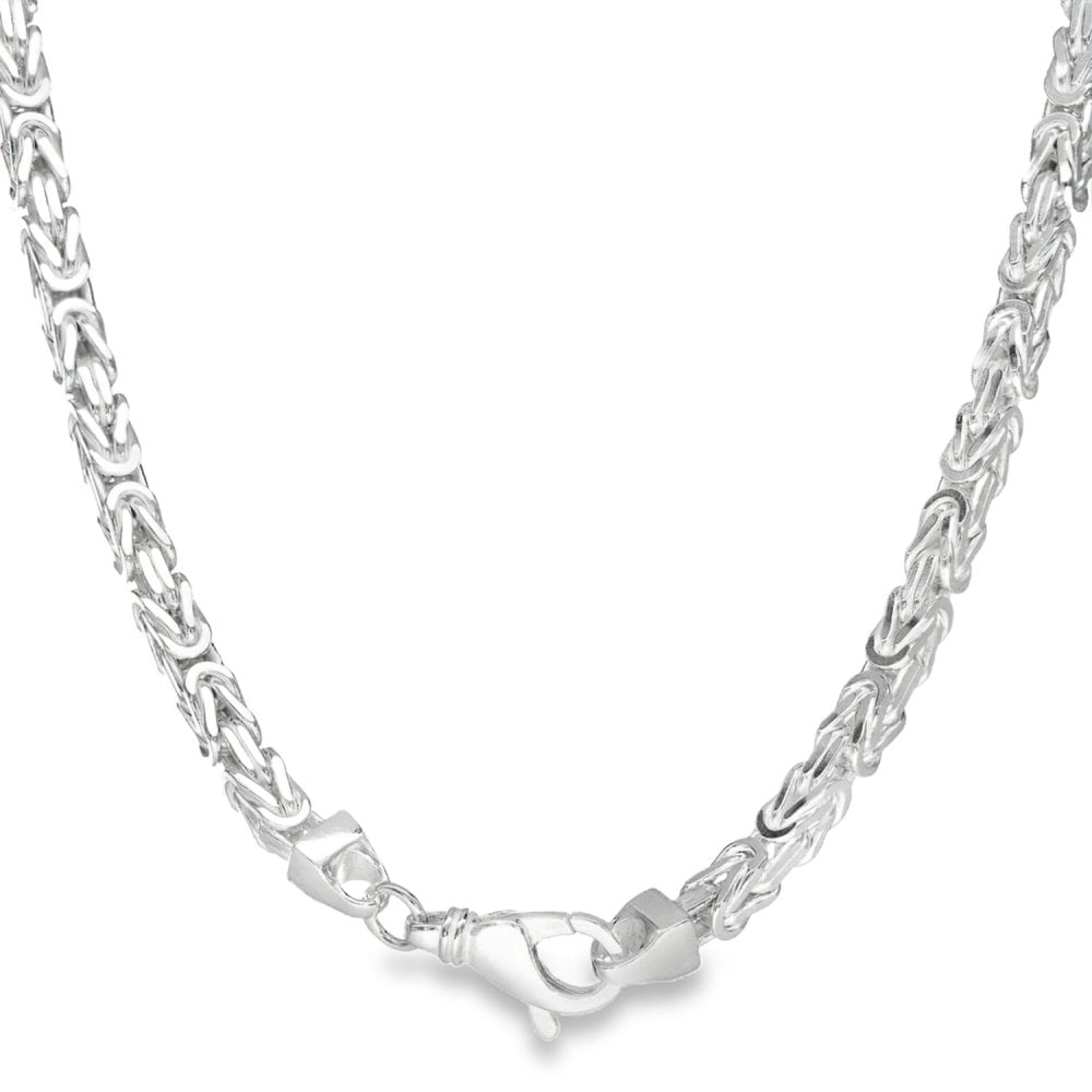 925 Silver Heavy Byzantine Chain - 22" - 55.1g