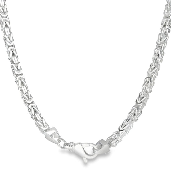 925 Silver Heavy Byzantine Chain - 22" - 55.1g