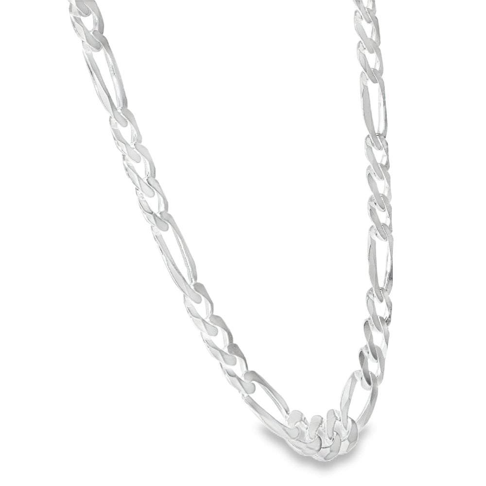 925 Silver Flat Figaro Chain - 22" - 24.2g