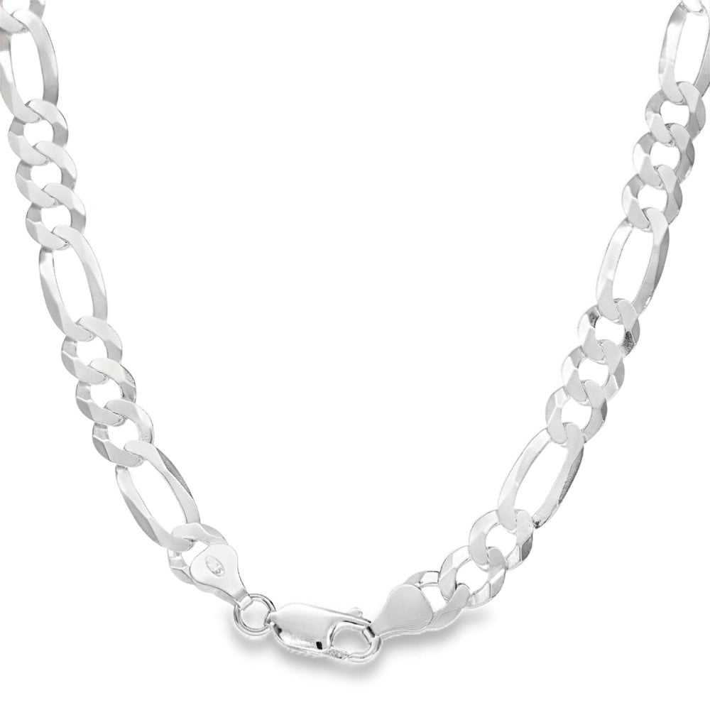 925 Silver Flat Figaro Chain - 22" - 24.2g