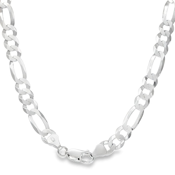925 Silver Flat Figaro Chain - 22" - 24.2g