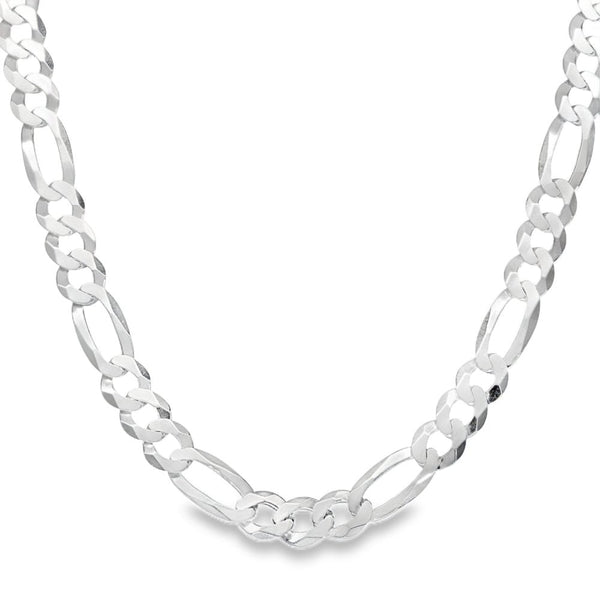 925 Silver Flat Figaro Chain - 20" - 20.6g