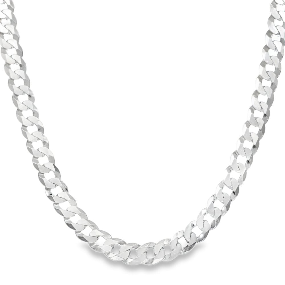 925 Silver Flat Curb Chain - 22" - 28.0g