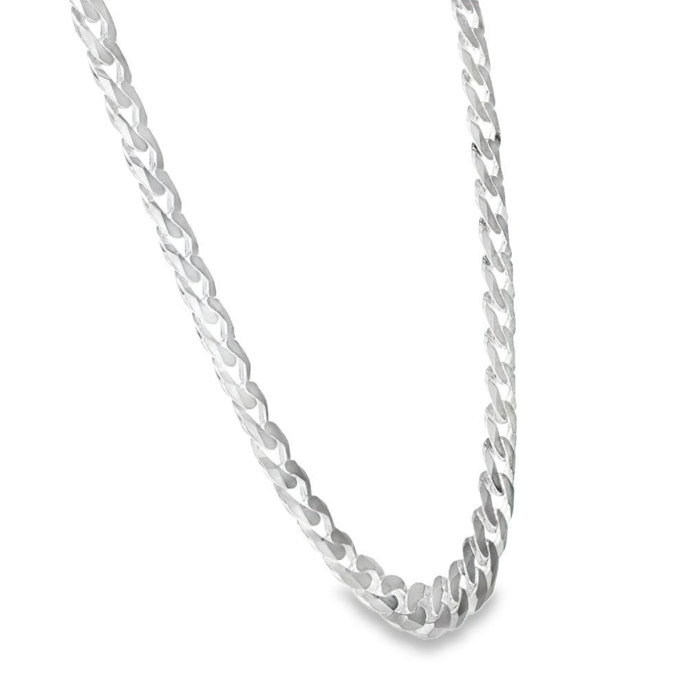 925 Silver Flat Curb Chain - 22" - 28.0g