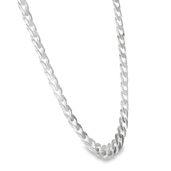 925 Silver Flat Curb Chain - 22" - 28.0g