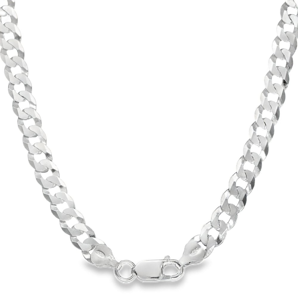 925 Silver Flat Curb Chain - 22" - 28.0g